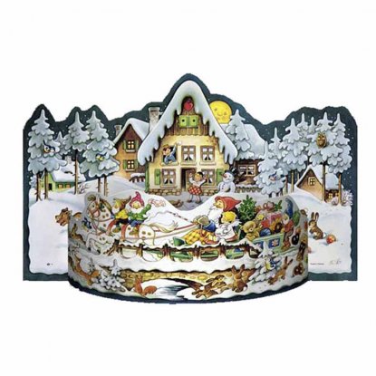 Gammeldags adventskalender i 3D – nostalgisk slede