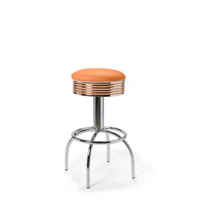 Diner barstol nostalgi utan rygg orange