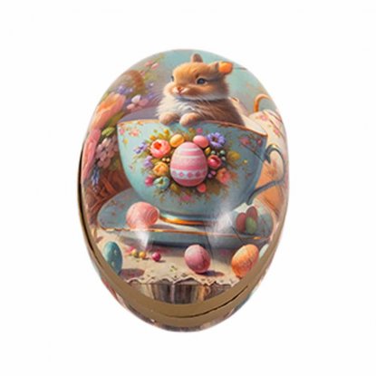 Påskeegg i gammeldags stil, 15 cm, «Lovely Bunnie», blå, 1 stk.
