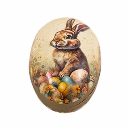 Påskeegg i gammeldags stil, 15 cm, «Lovely bunnie», beige, 1 stk.