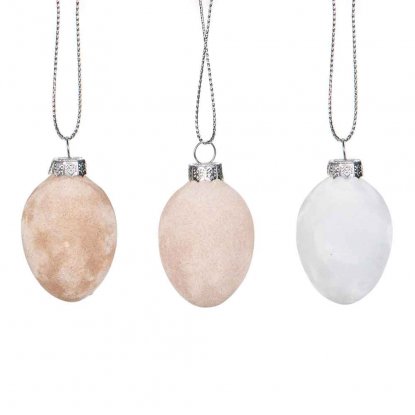 Påskeegg i glass med Sammet Natur-blanding, 9-pakning
