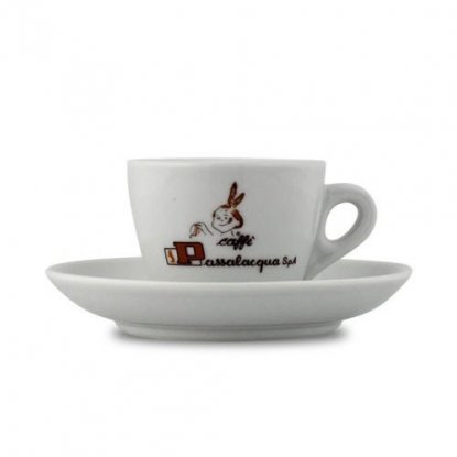 Passalacqua espressokopp, 6-pakning med fat