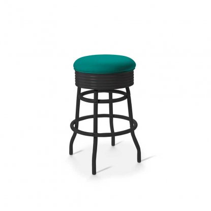 Diner Barstol helsvart utan rygg 66 cm petrol