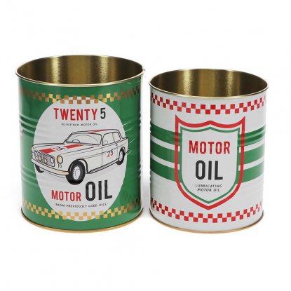 Krukke / blikkboks, 2-pakning Motor Oil