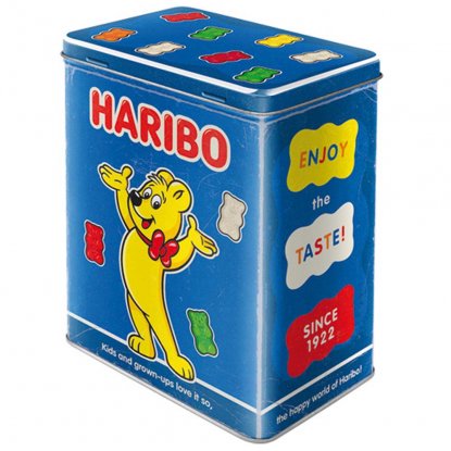 Metallboks i retrostil fra Haribo, 3 liter