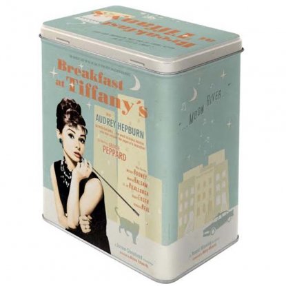 Metallboks i retrostil «Breakfast at Tiffany’s», 3 liter
