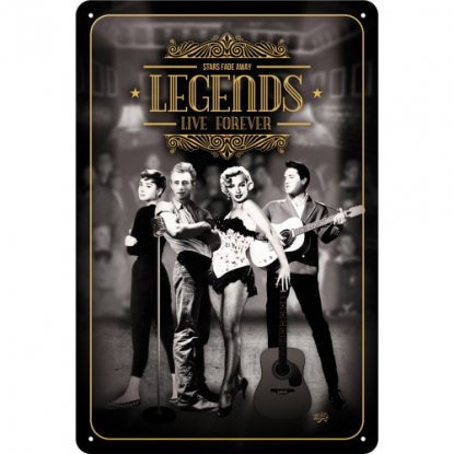 «Legends live forever»-skilt, 20 x 30 cm