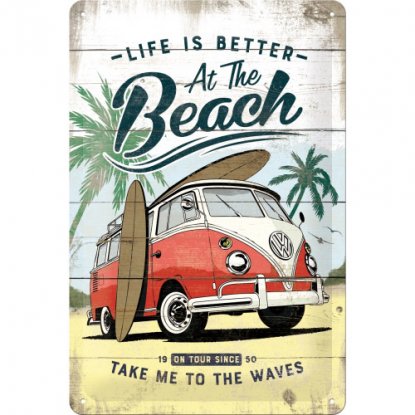 VW Bulli strandskilt 20 x 30 cm