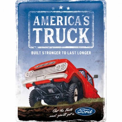 Plateskilt «America's Truck – Built stronger», 30 x 40 cm