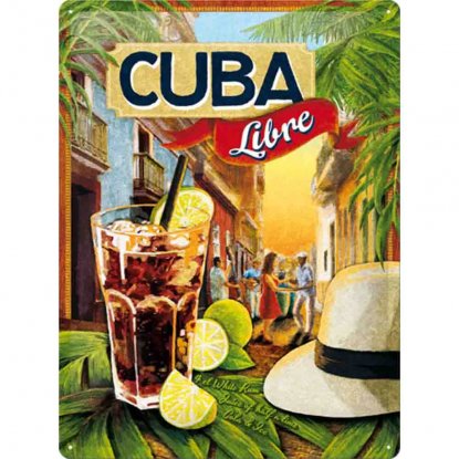 Cuba libre-skilt 30 x 40 cm