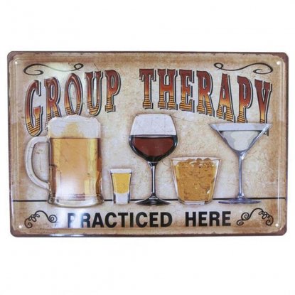 Plateskilt «Group Therapy»... 20 x 30 cm