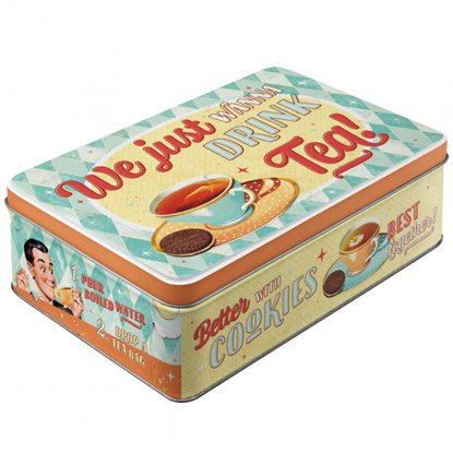 Flat blikkboks «Drink Tea»