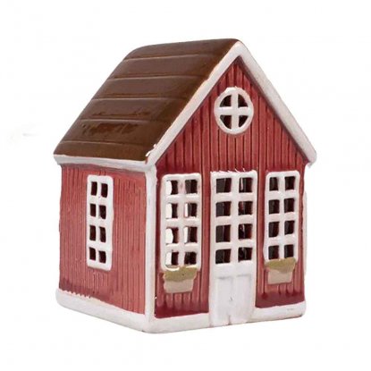 Keramikkhus, rød, mini, 10 cm