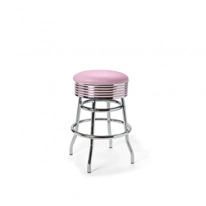 Diner barstol vintage 66 cm utan rygg rosalila
