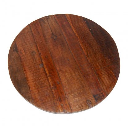 Rund bordplate i gjenvunnet tre, Ø 70 cm
