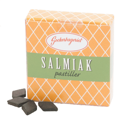 Salmiakpastiller – tablettpakke