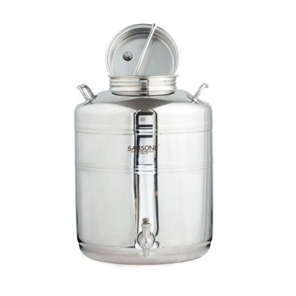 Vannbeholder 20 liter, rustfritt stål, Sansone