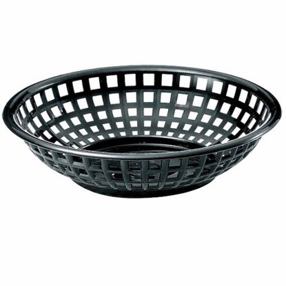 Serveringskurv, rund, svart (dinerbasket)