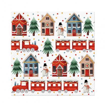Juleservietter «Cozy Christmas Town»