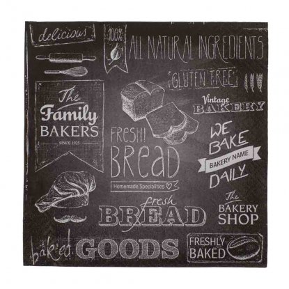 Servietter fra Urban Bakery, 33 x 33 cm