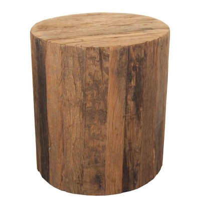 Sidebord i tre «Kub» med hjul, H 47 cm, Trademark Living