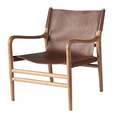 Faro lenestol med armlener – Sienna brown