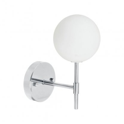 Sigma S vegglampe, krom og opal, 25 cm – Pr Home