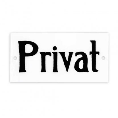 Skilt PRIVAT 9 x 4,5 cm
