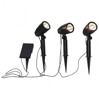 Solcelledrevne spotlys Powerspot x 3 stk.