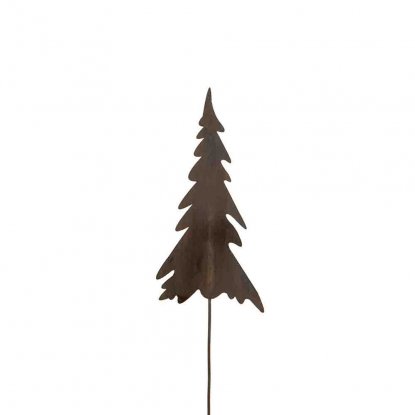 Strikk juletre i metall, 12 cm