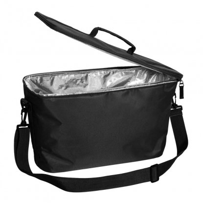 Hinza kjølebag, stor modell, svart, med skulderrem