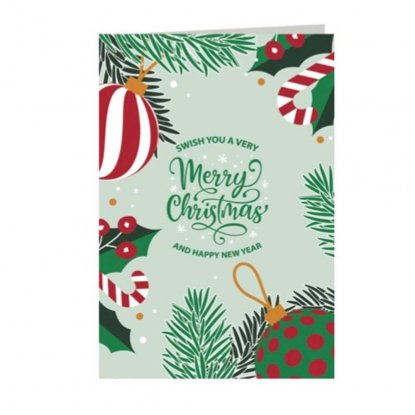 Dobbel julekort: Swish you a very Merry Christmas