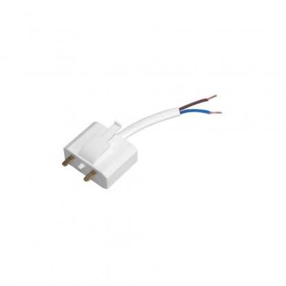 Takkontakt DCL 20 cm Hvit kabel Ujordet