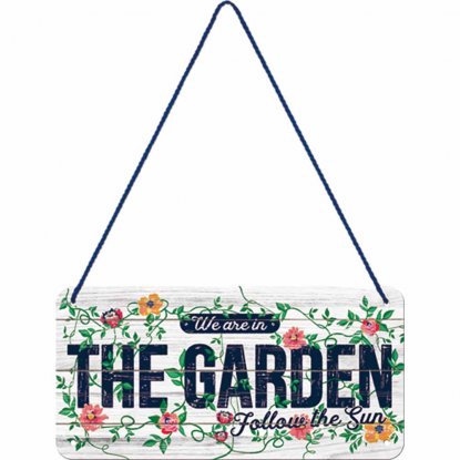 Plateskilt med henger «The Garden»