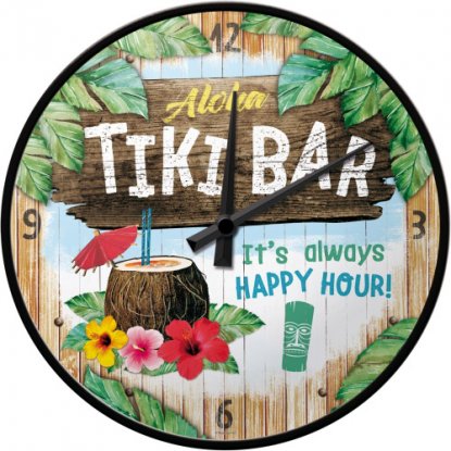 Veggklokke Tiki Bar 31 cm