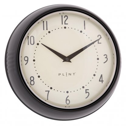 Klokke fra 50-tallet, svart (Plint)