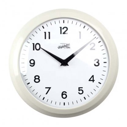 Veggklokke fra Urfabriken, Ø 24 cm, kremfarget