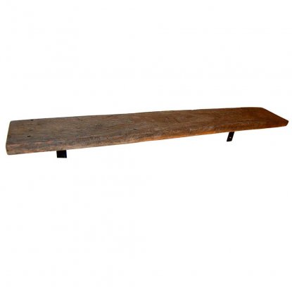 Trehylle med konsoller i gjenvunnet tre, 100 cm
