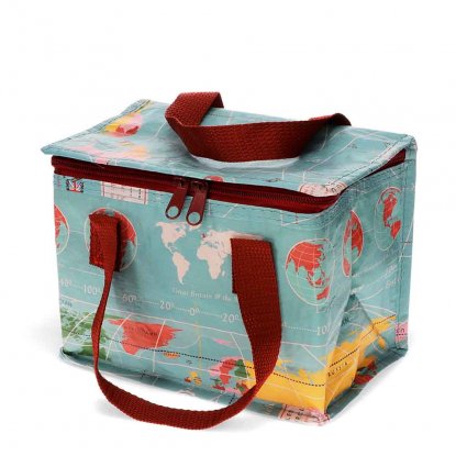 Kjølebag / matpakkebag med verdenskart