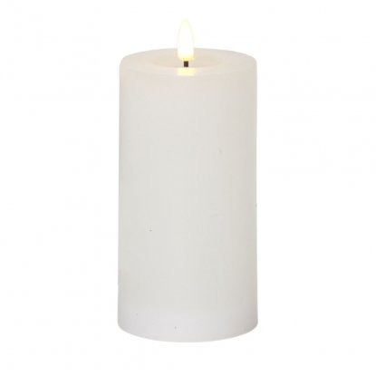 Led Blockljus flytende voks, hvit, 17,5 cm