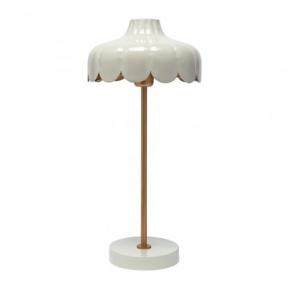 Wells bordlampe, beige/gull, 50 cm – Pr Home