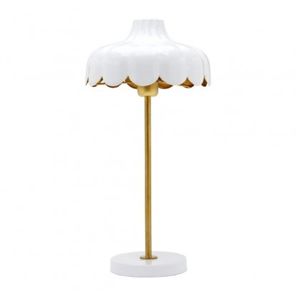 Wells bordlampe, hvit/gull, 50 cm – Pr Home
