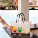 Hinza Stor-veske, naturfarget – resirkulert plast
