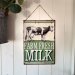 Plateskilt med henger «Farm Fresch milk»... 26 x 40 cm