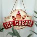 Plateskilt med hengeslynge «Ice Cream», 20 x 30 cm