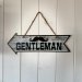 Plateskilt «Gentleman» med oppheng, 12,5 x 40 cm