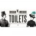 Plateskilt med «Toilets»-henger