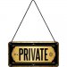 Plateskilt med «Private»-merke