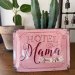 Metallskilt «Hotel Mama» 15 x 20 cm