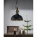 Manchester taklampe, svart/messing, 52 cm – Pr Home